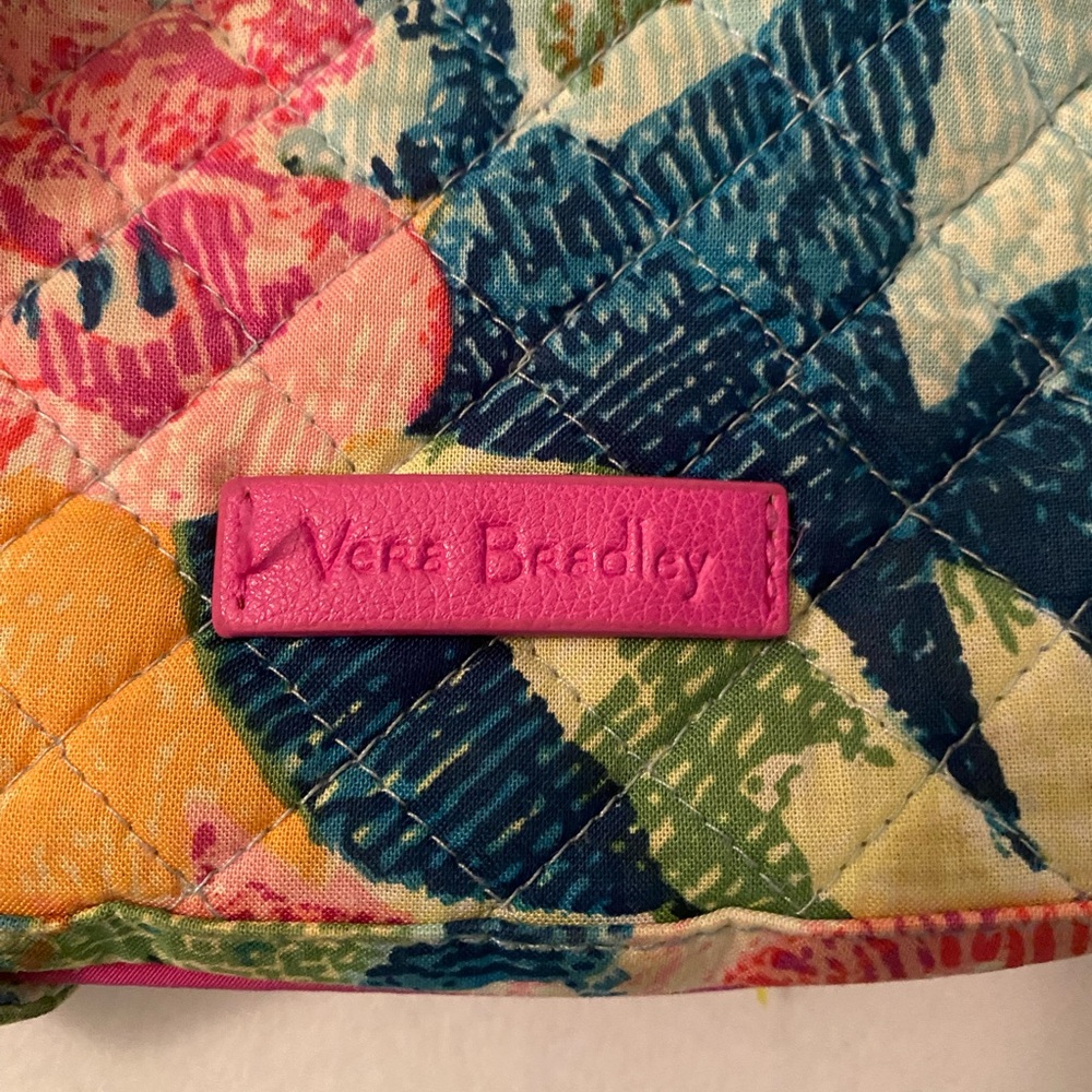 Vera Bradley Pink and Blue Crossbody Bag Vibrant Floral - Picture 5 of 10